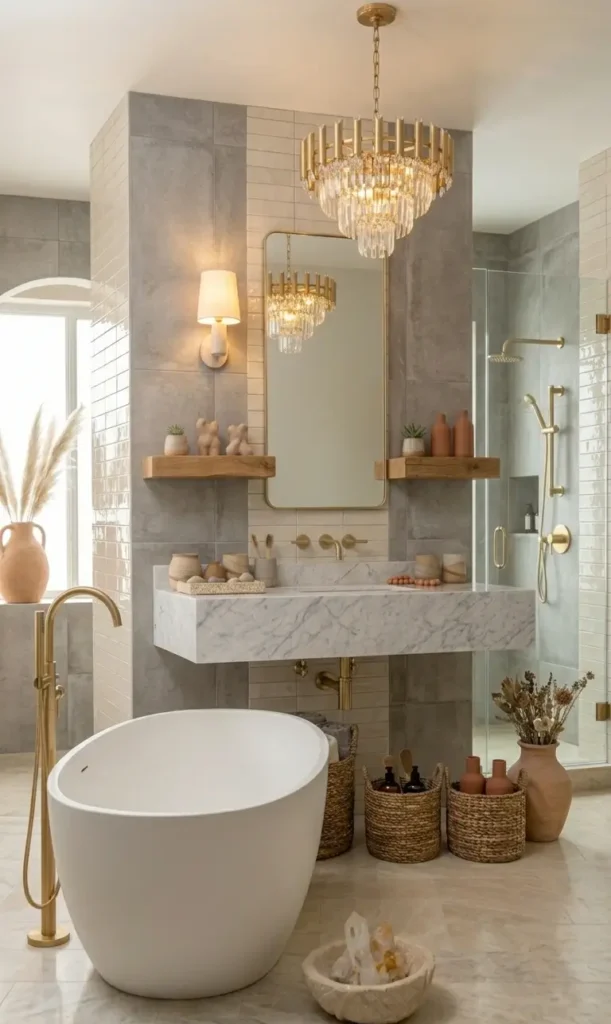 Grey and Beige Bathroom Ideas