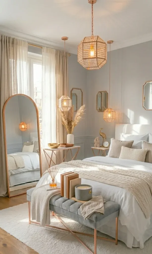 White and Gold Bedroom Decor Ideas