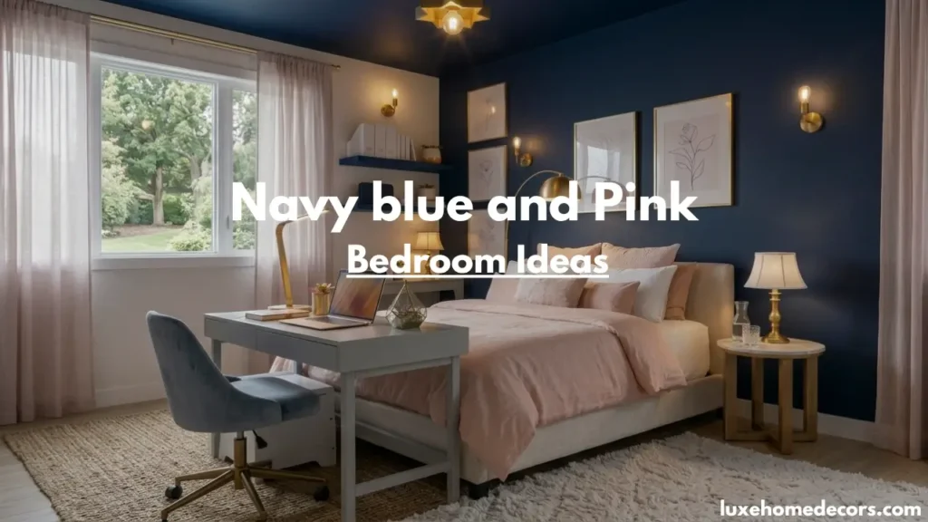 Navy Blue and Pink Bedroom Ideas