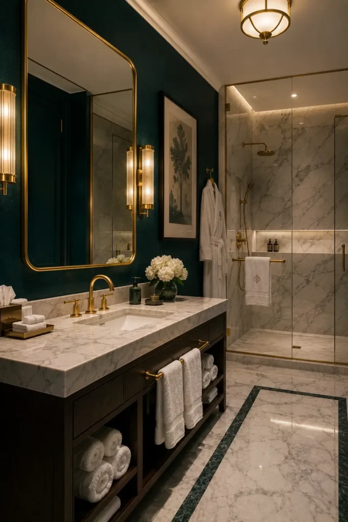 Luxury Teal Bathrooms Inspired by Boutique Hotels