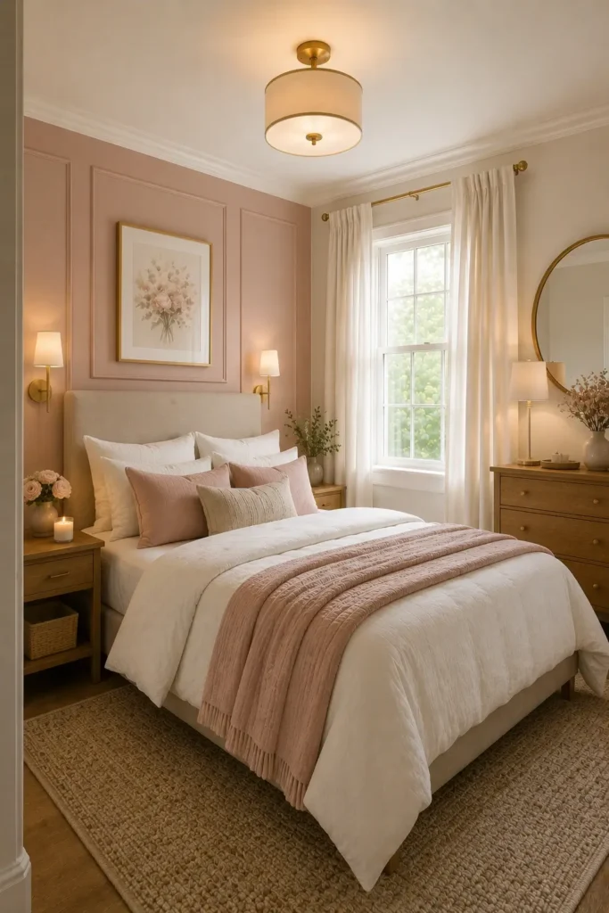 Blush Pink and Cream