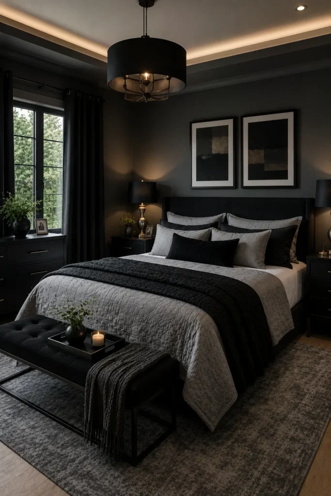 Gray and Black Modern Bedroom Ideas