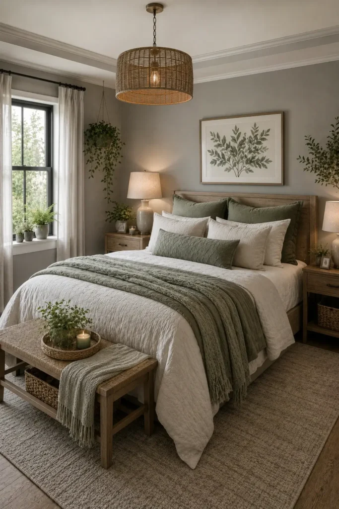 Gray and Green Bedroom Paint Ideas
