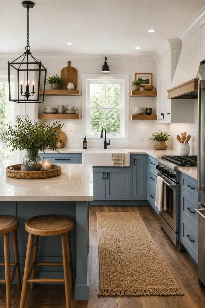 Blue Cabinets for Modern Farmhouse Kitchens