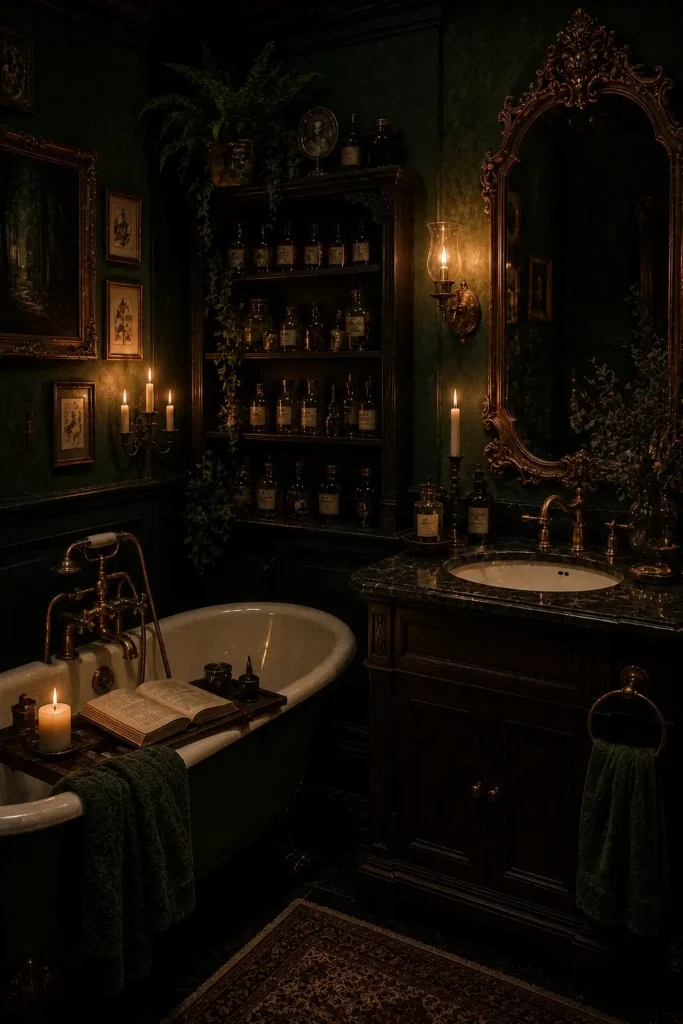 Dark Academia Bathroom Decor Ideas