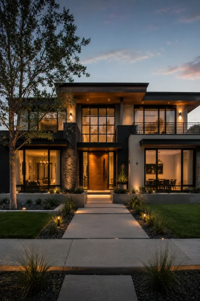 Mixing Metal, Wood, and Green Siding Textures
