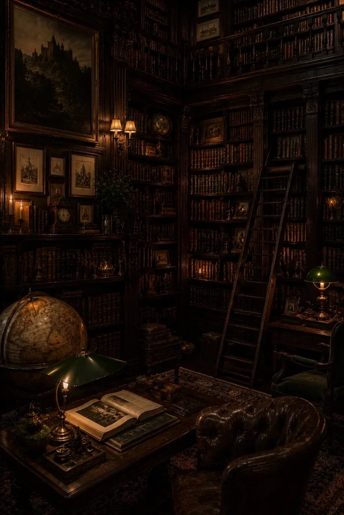 Dark Academia Decor Library Ideas
