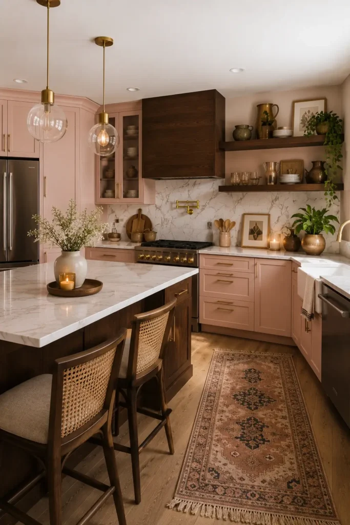Pink and Walnut Wood