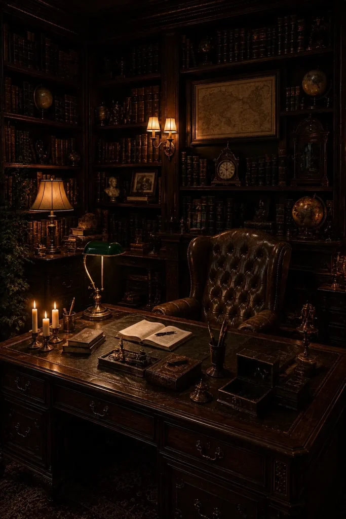 Dark Academia Decor Office Ideas