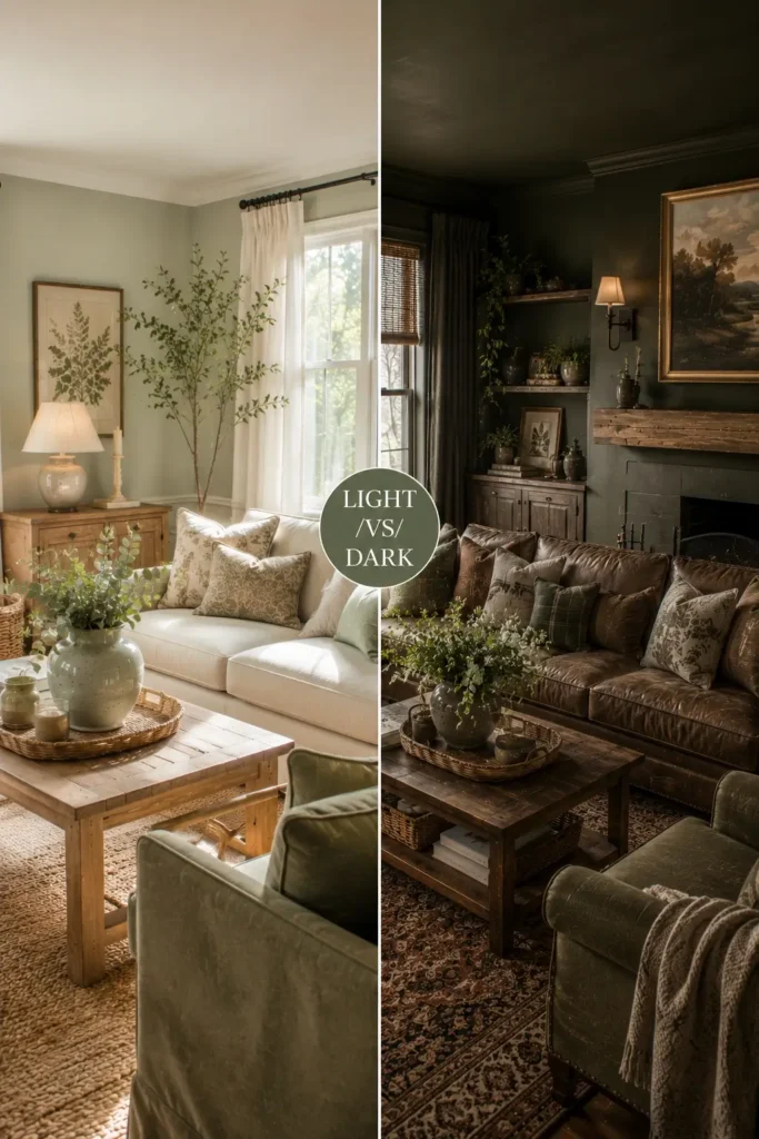 Light Sage Green vs Dark Sage Green