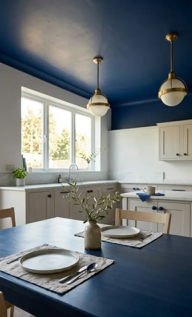 Navy Blue Kitchen Table Styling