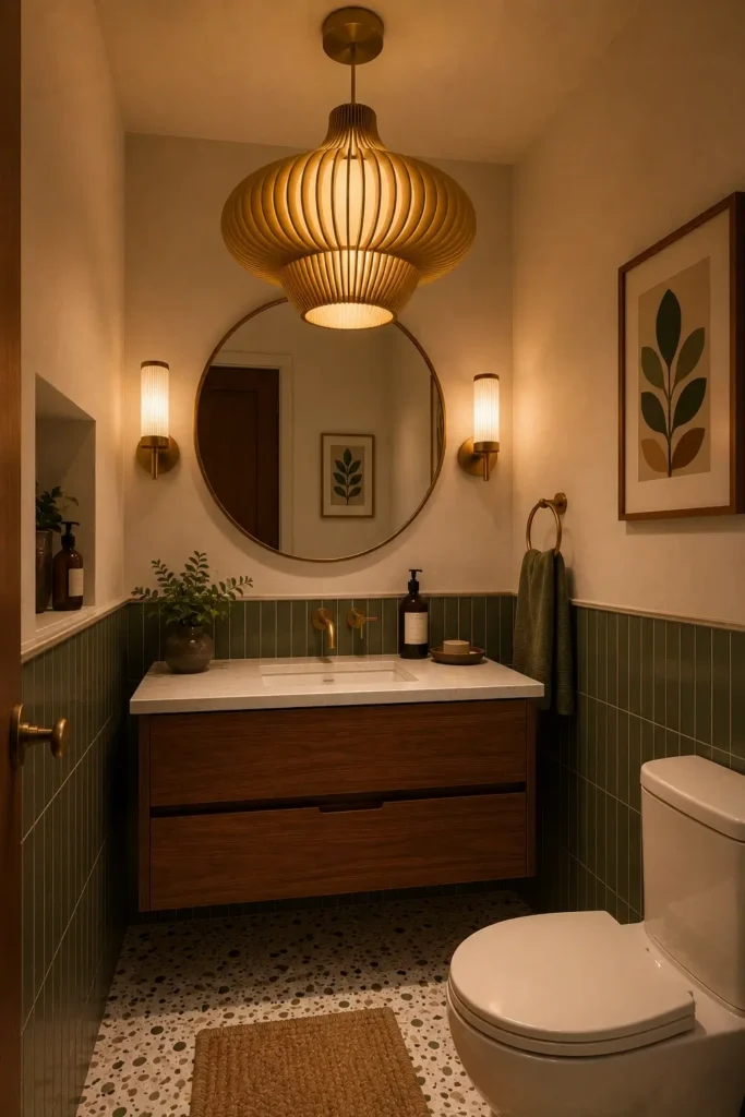 Statement Lighting for Small Bathrooms