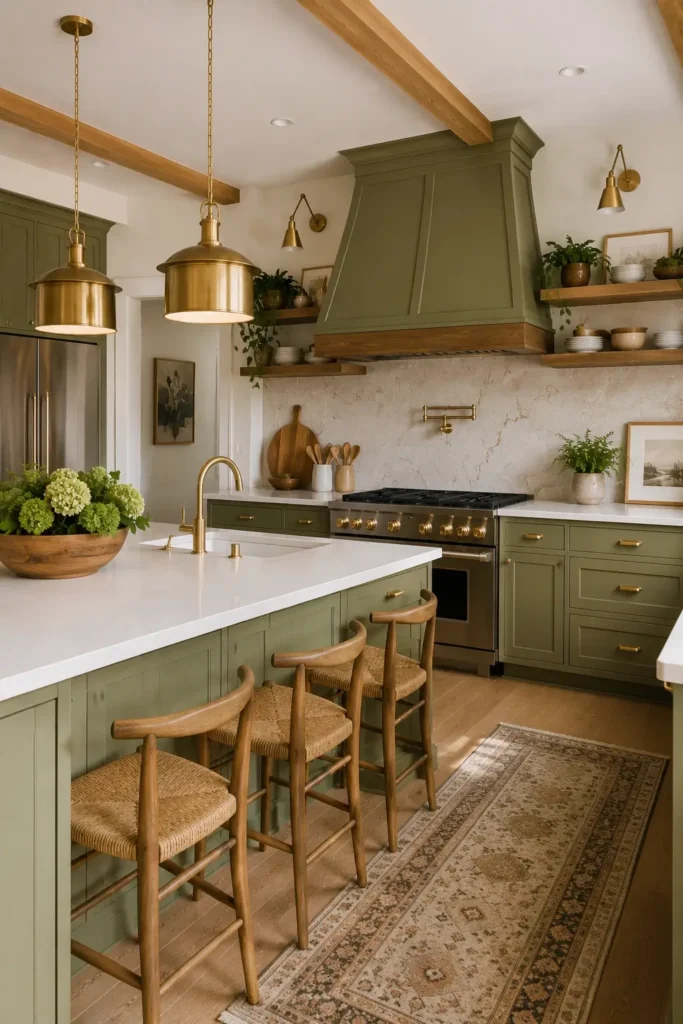 Green and Brass