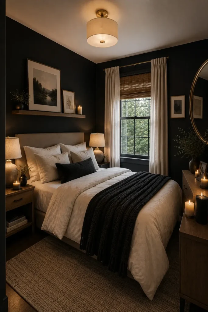 Black Bedroom Paint Ideas That Surprisingly Work in Small Spaces