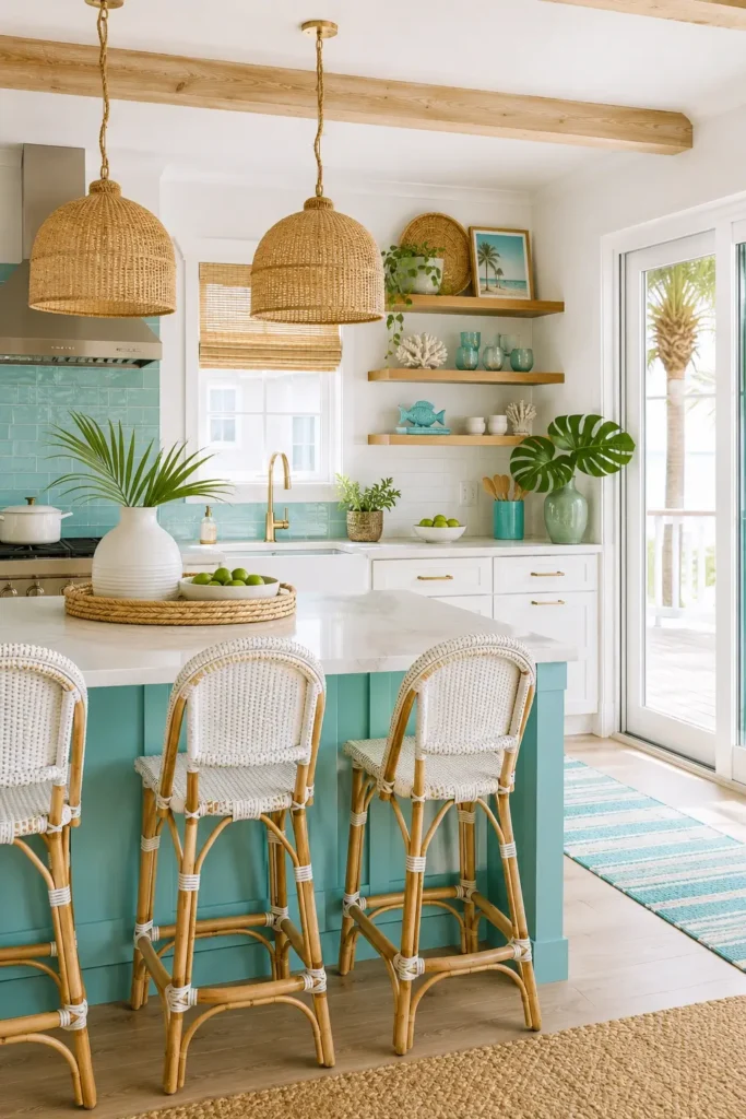 Coastal Colorful Kitchens