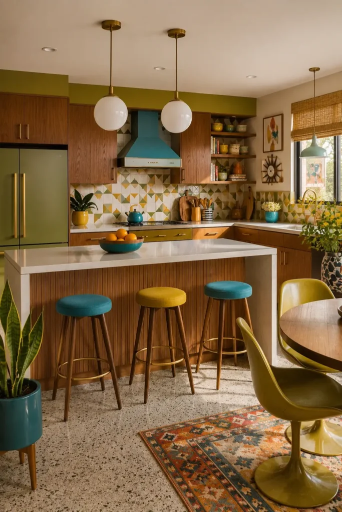 Mid-Century Modern Kitchen Colors