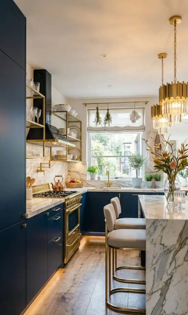 Luxury Navy Kitchen Decor