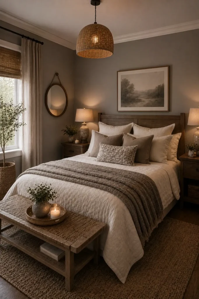 Farmhouse Gray Bedroom Paint Colors