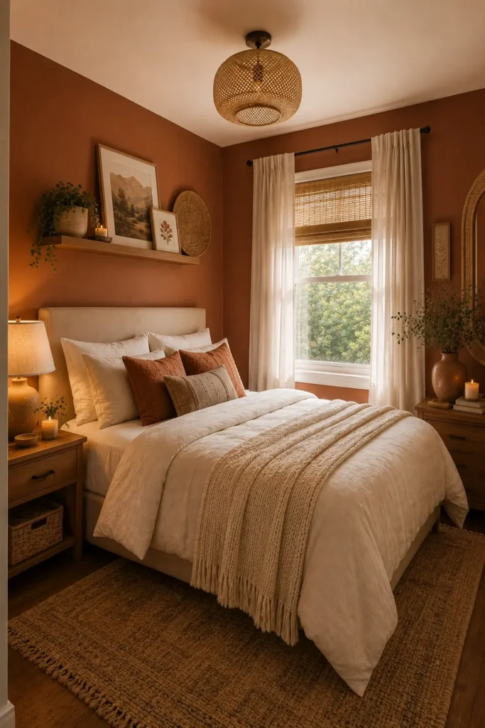 Earthy Brown and Terracotta Small Room Color Theme Ideas