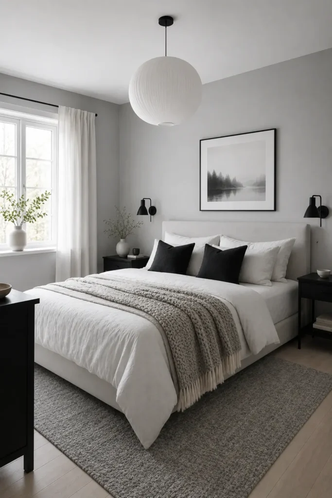 Gray and White Bedroom Ideas