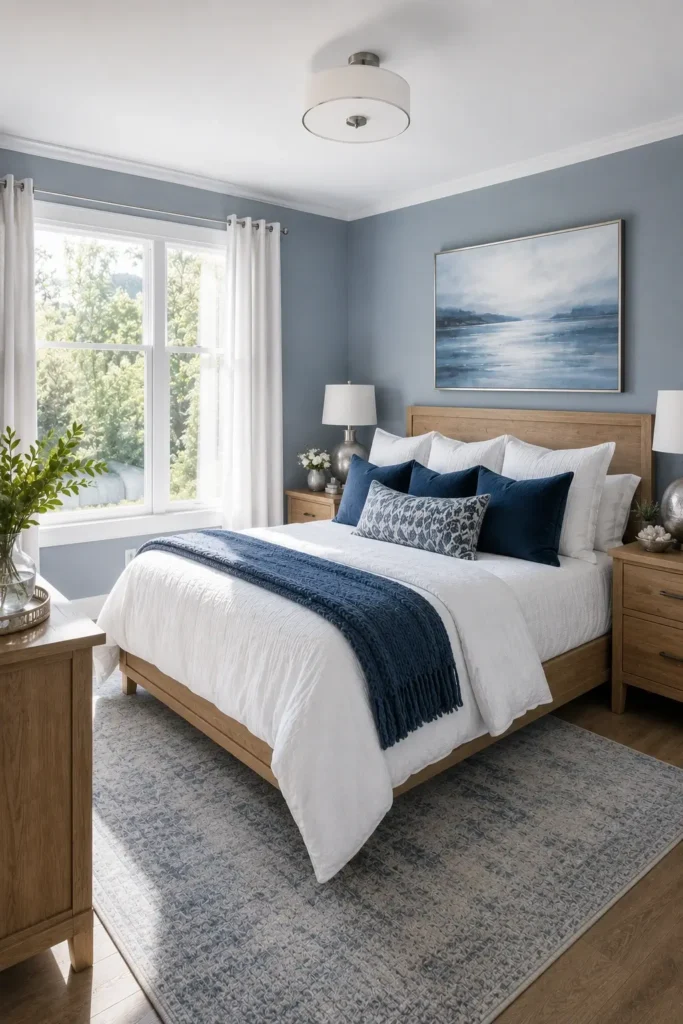 Blue-Gray Bedroom Paint Ideas