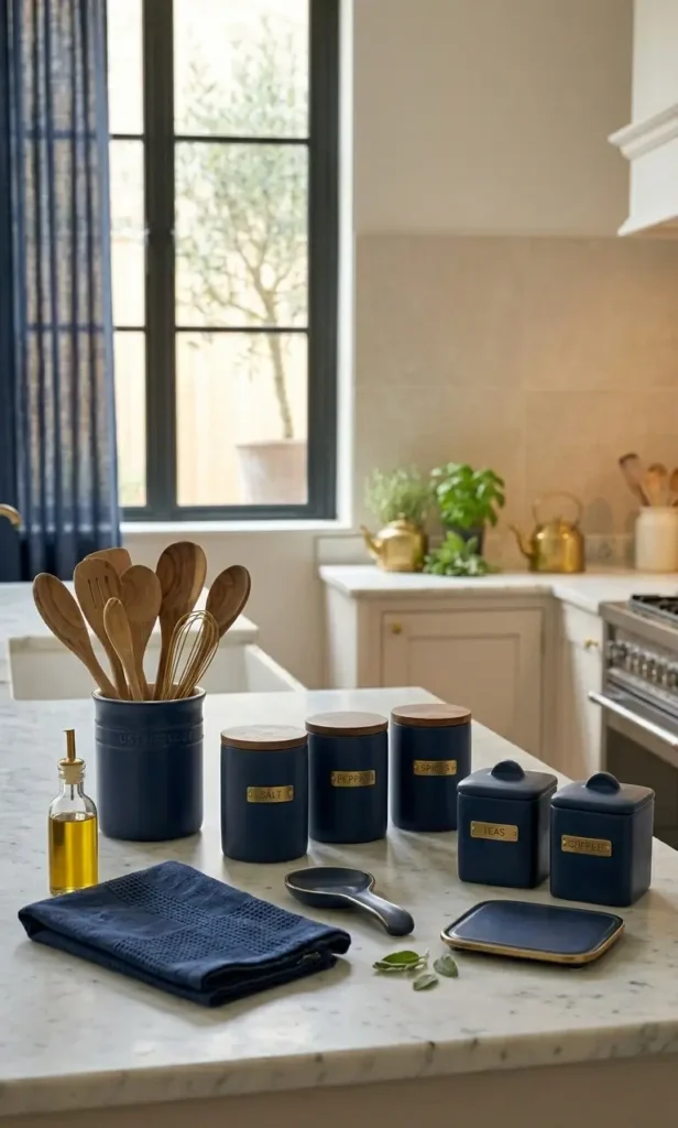 Navy Blue Kitchen Accessories Ideas