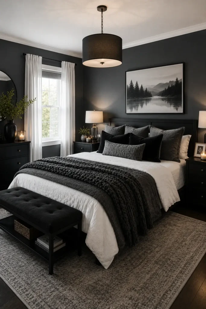 Deep Slate Gray Bedroom Paint Colors