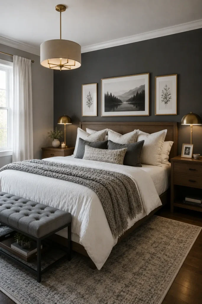 Charcoal Gray Accent Wall Ideas