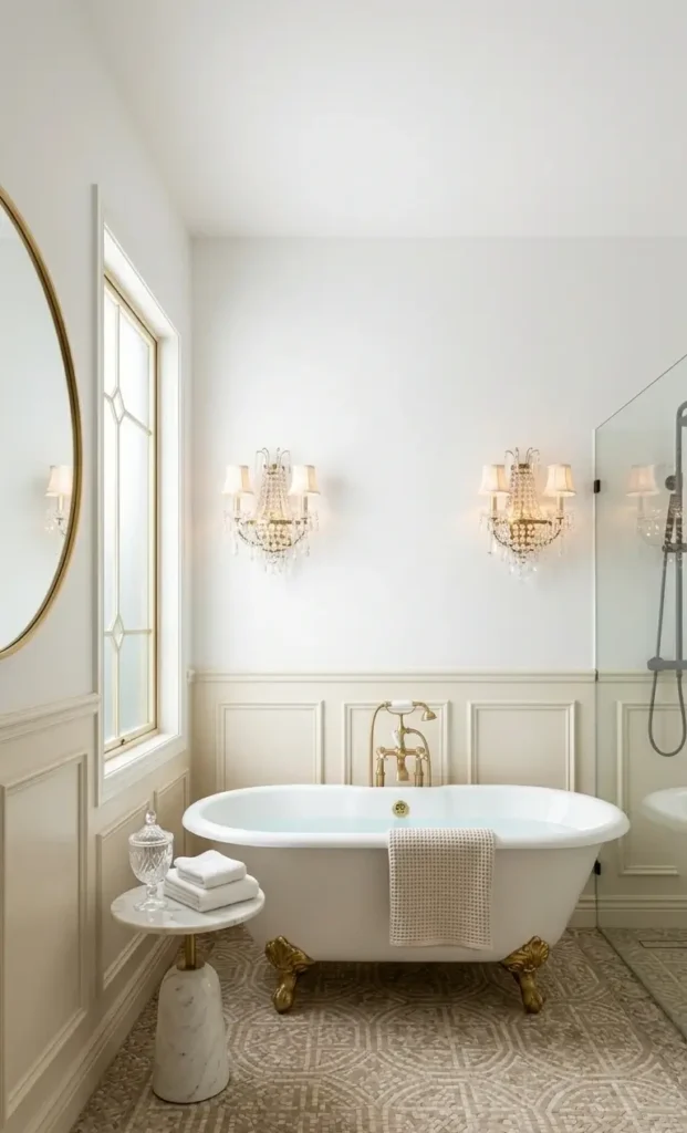White and Beige Bathroom Ideas