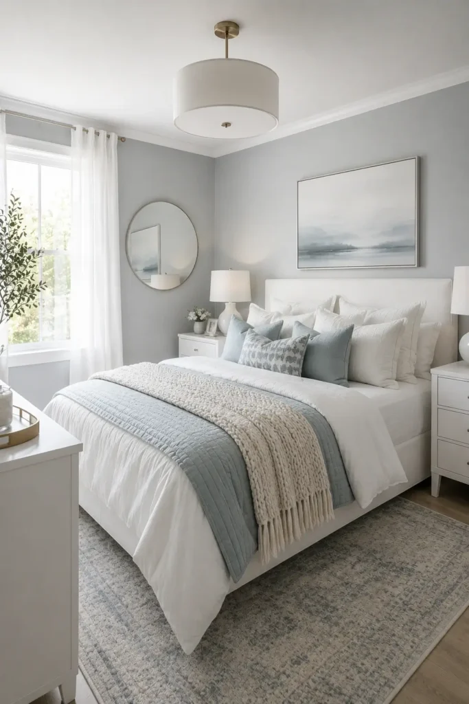 Airy Silver Gray Bedroom Ideas