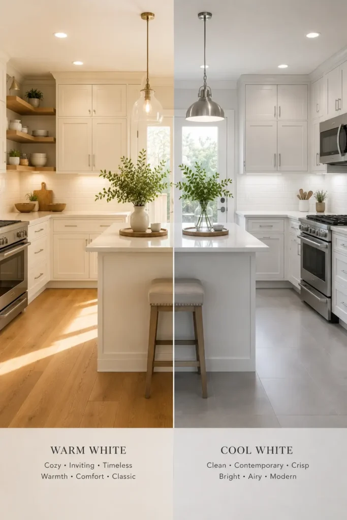 Warm White vs Cool White Cabinets