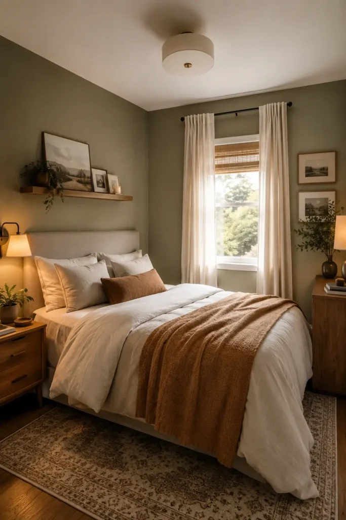 Warm Beige and Greige Small Bedroom Colour Ideas