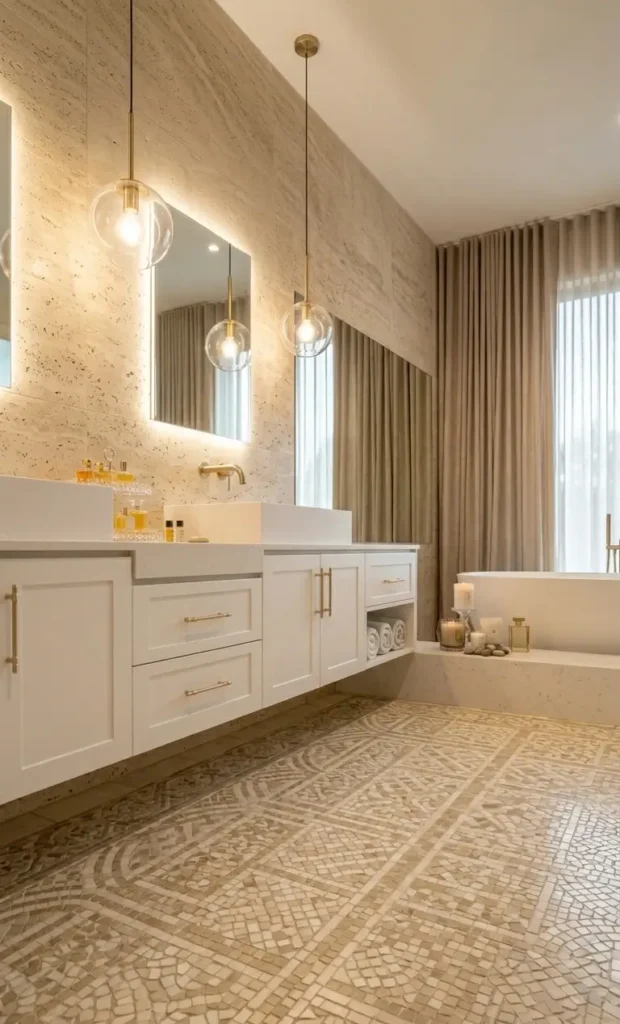 White and Beige Bathroom Ideas