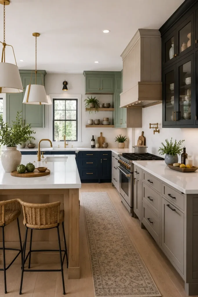 Kitchen Cabinet Color Ideas With White Countertops