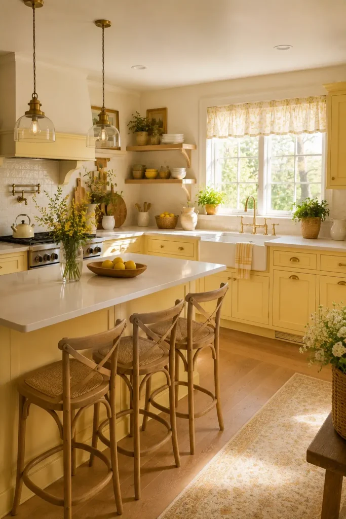 Butter Yellow Kitchens