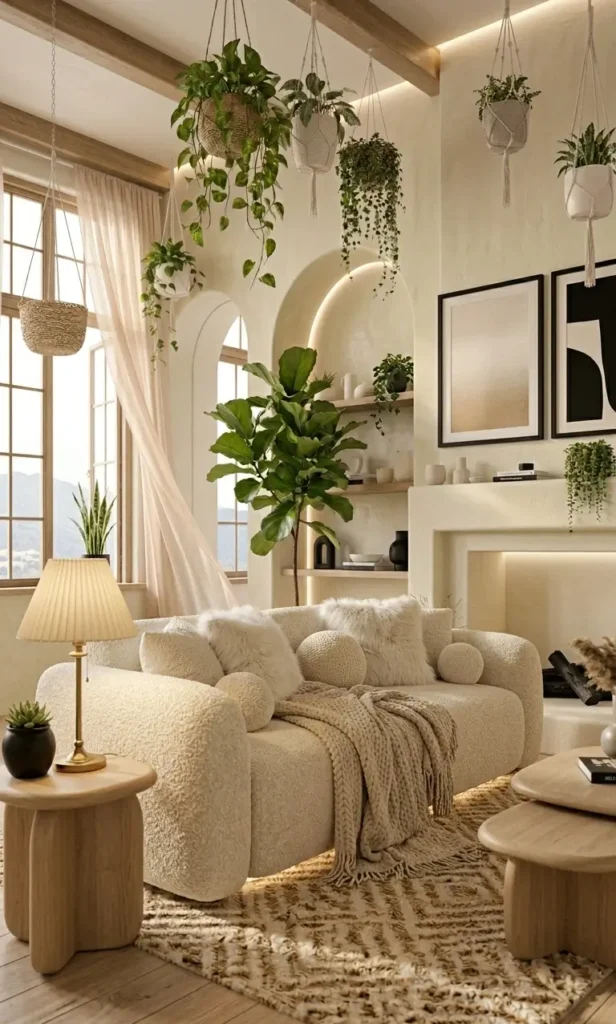 White and Cream Living Room Ideas for a Soft Cozy Feel