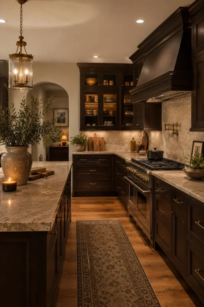 Rich Brown and Espresso Cabinets