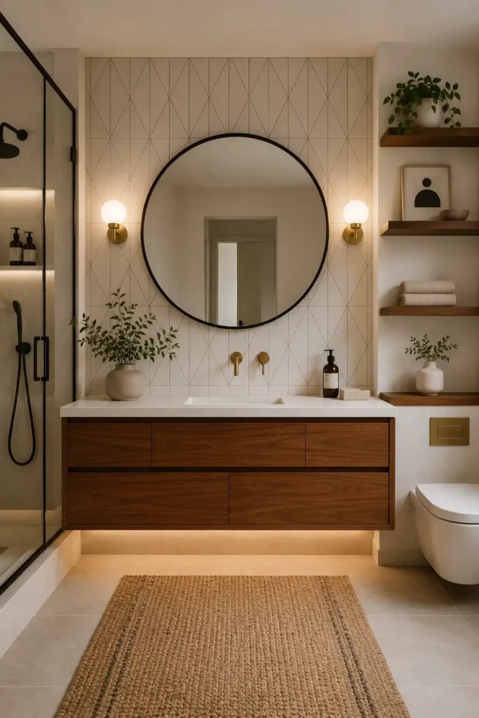 Minimalist Mid Century Bathroom Decor