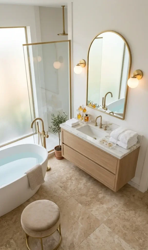 White and Beige Bathroom Ideas