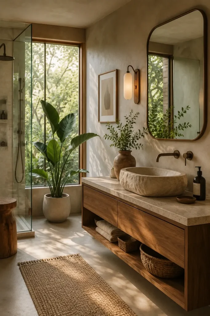 Organic Modern Mid Century Bathrooms