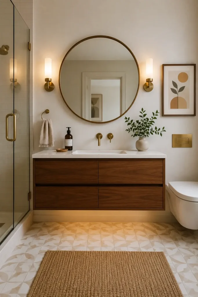 Floating Wood Vanities With Clean Lines