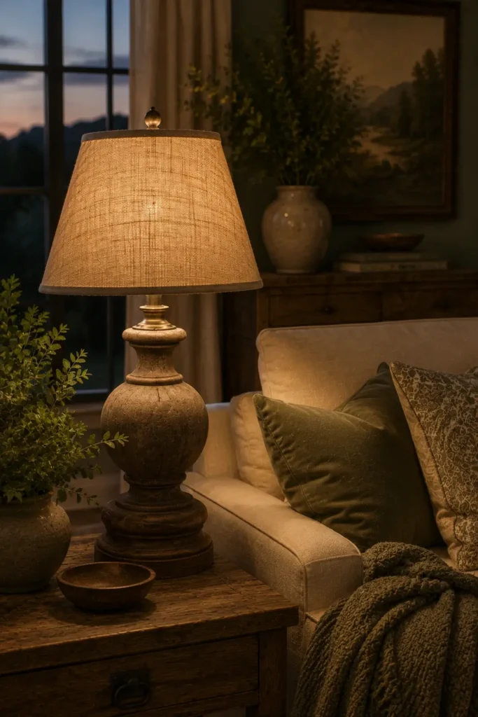 Rustic Lamps That Complement Sage Green Decor