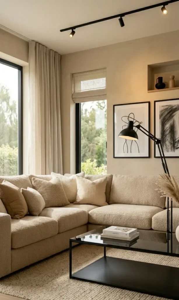white and beige living room ideas