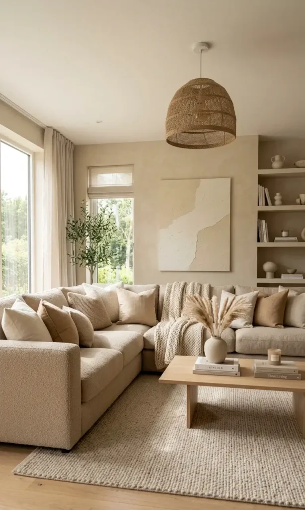 white and beige living room ideas
