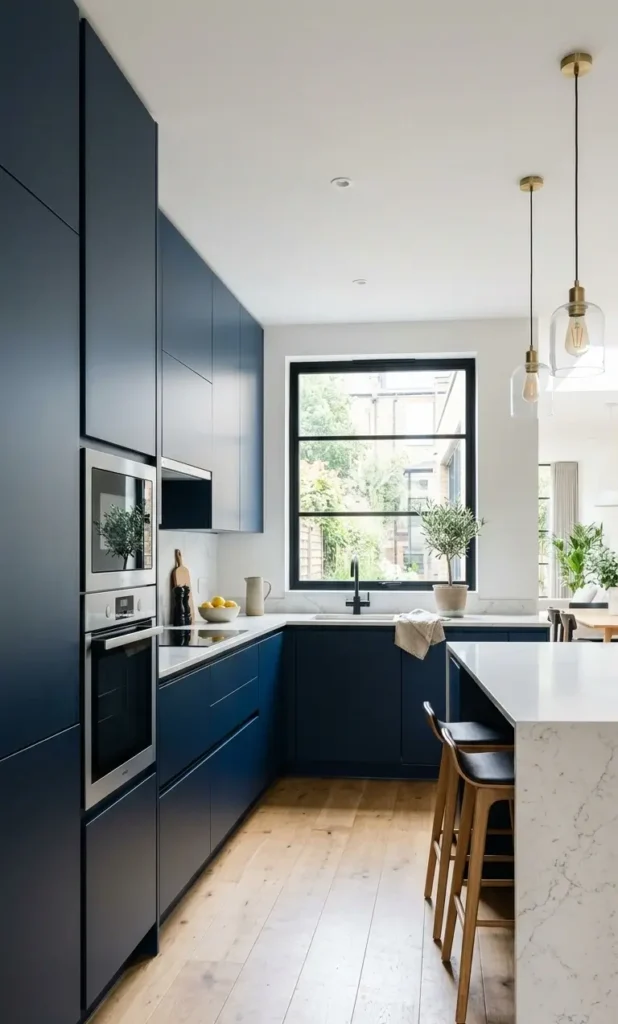 Modern Navy Blue Kitchen Design Ideas