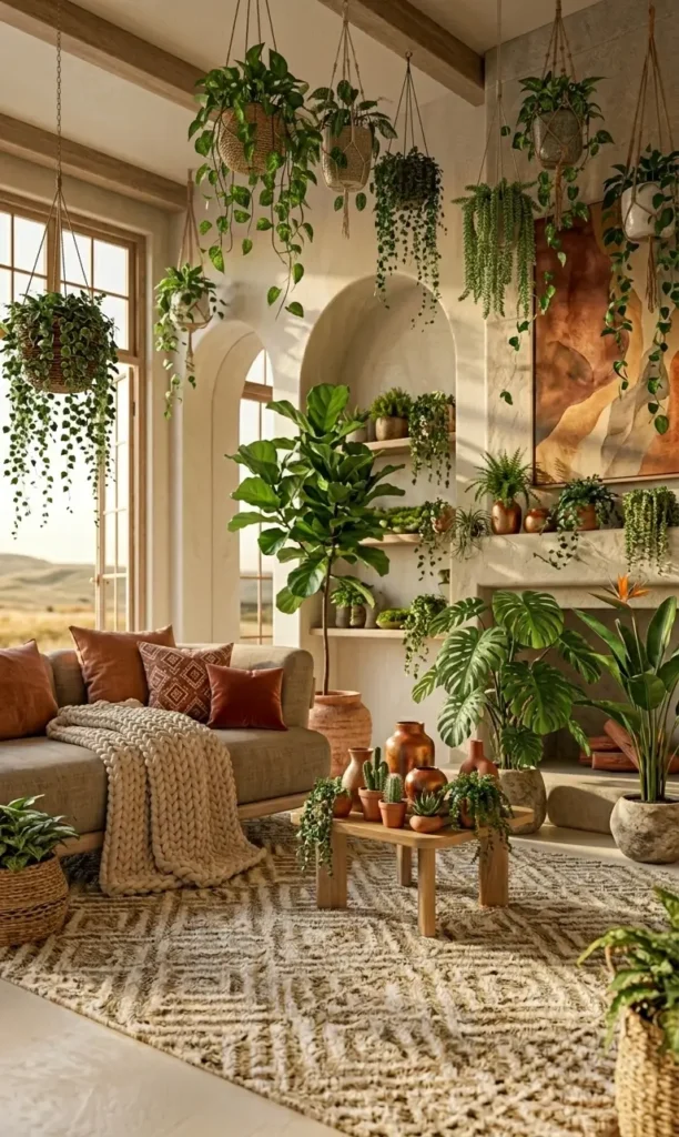 warm beige living room decor