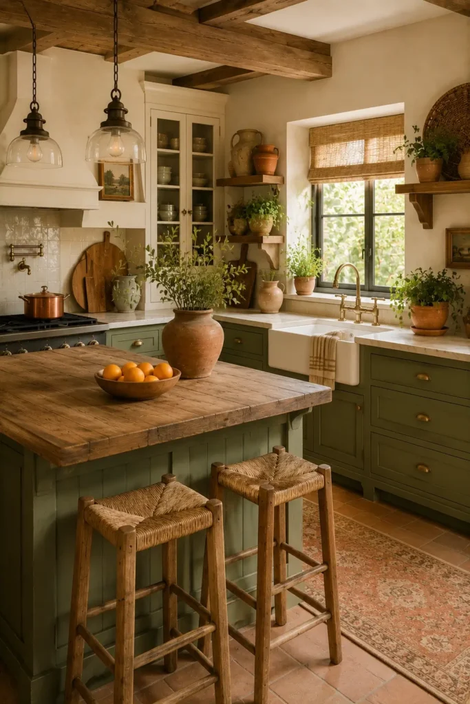 Farmhouse Colorful Kitchens
