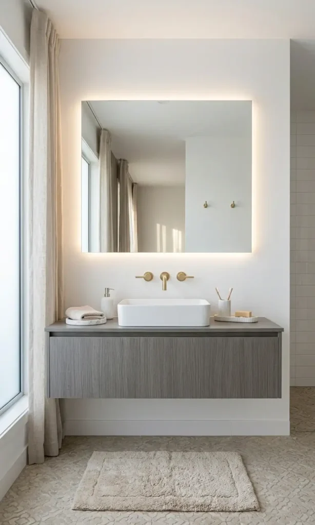 White and Beige Bathroom Ideas