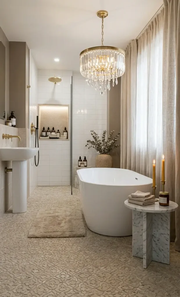 White and Beige Bathroom Ideas