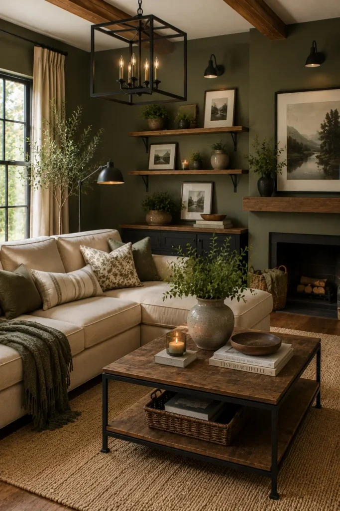Dark Sage Green With Black Accents